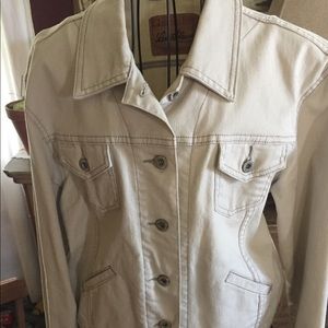 Off White/Cream Color Levi Jean Jacket